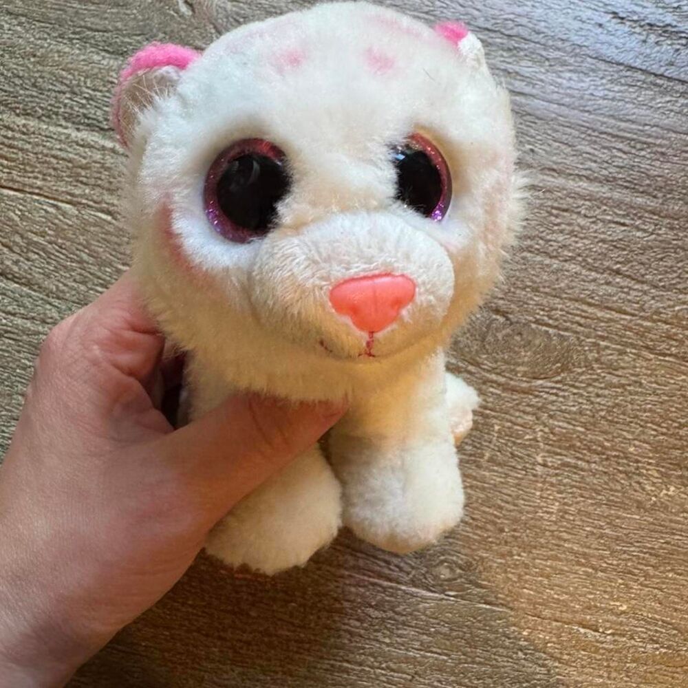 Ty-lr White and Pink Stuffed-animals